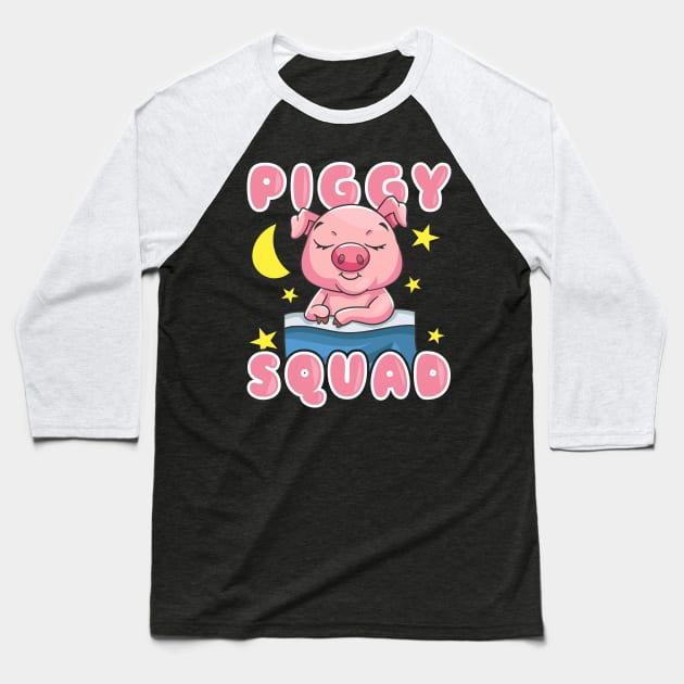 Piggy Squad Pigs Farm Animals Baseball T-Shirt by E